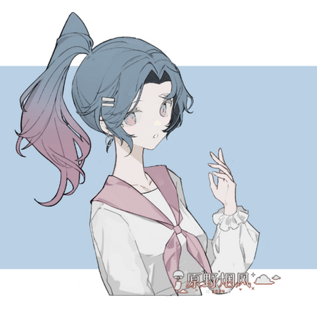 高中用髮夾和綁馬尾